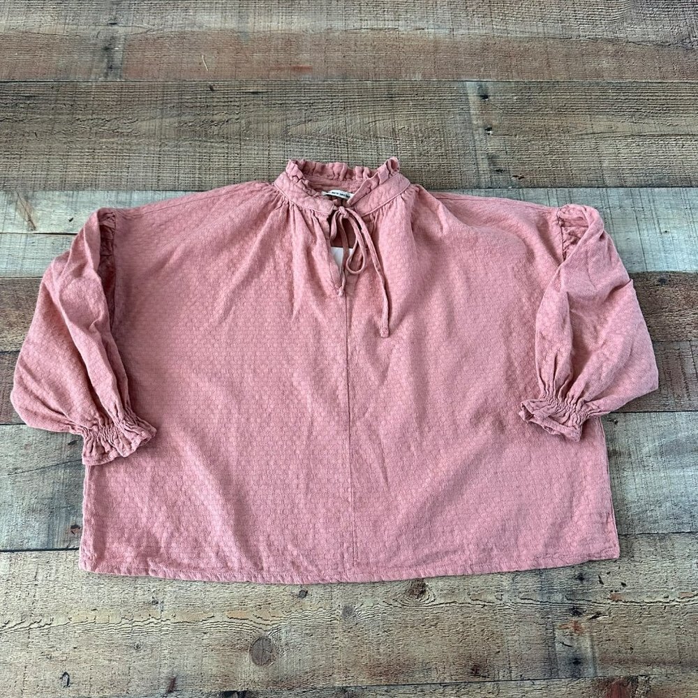 The New Society Girls Blush Pink Oversized Olivia Blouse -6Y